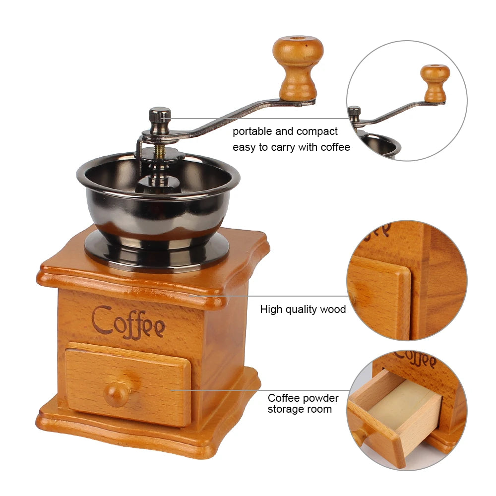 Retro Manual Coffee Bean Grinder