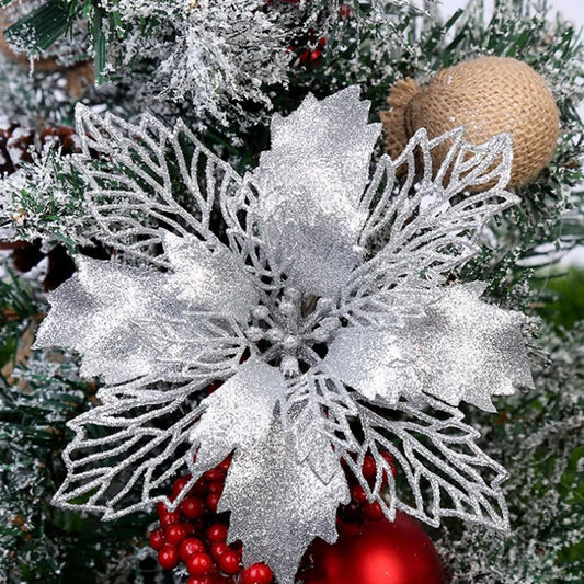 Christmas Flower Tree Ornaments, 5 Pcs