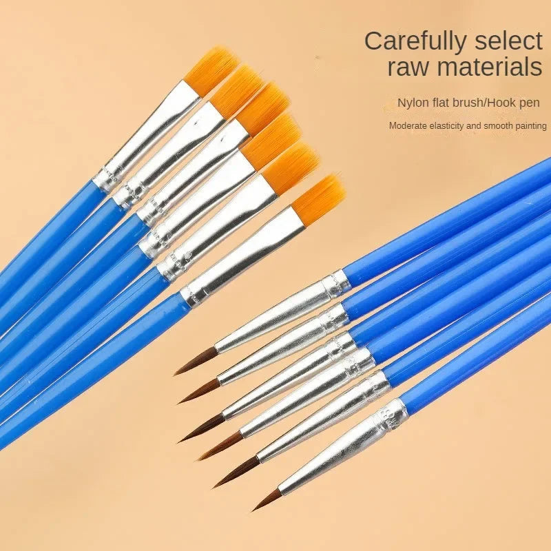 Nylon Hair Paint Brush Set, 10/20/50 pcs