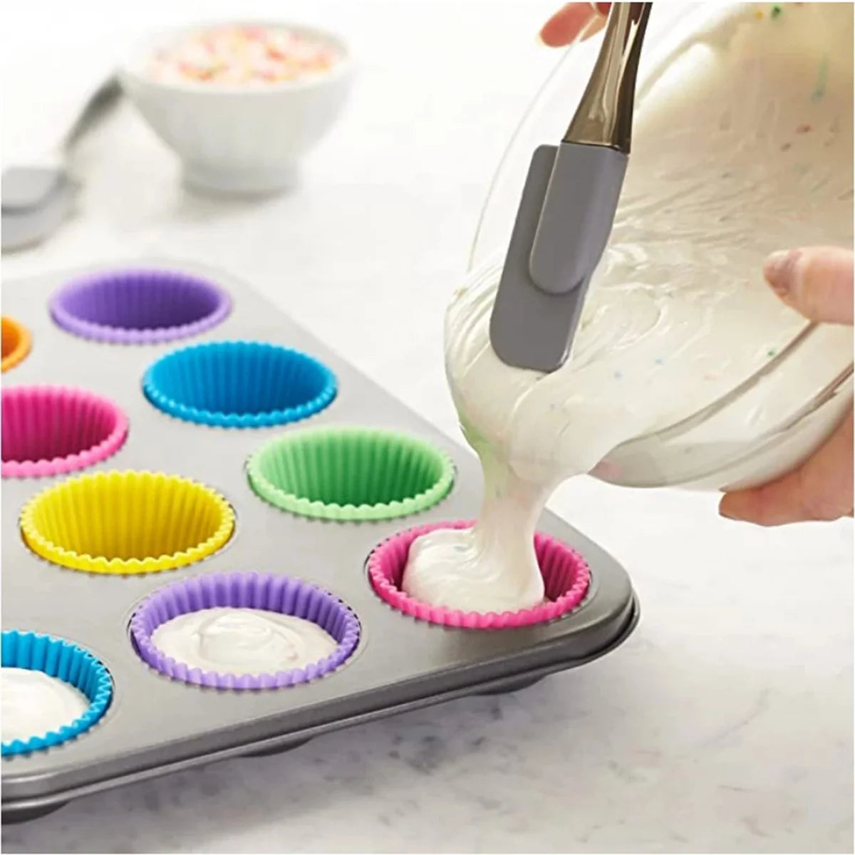 Silicone Baking Cups, 12 Pcs