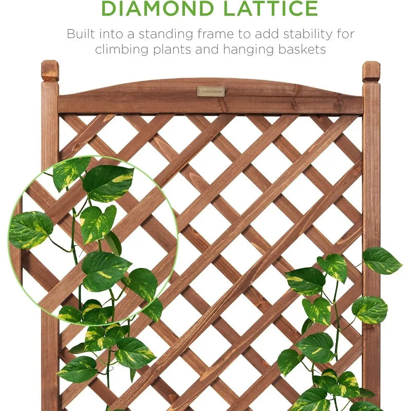 Diamond Lattice Planter Box, 48"