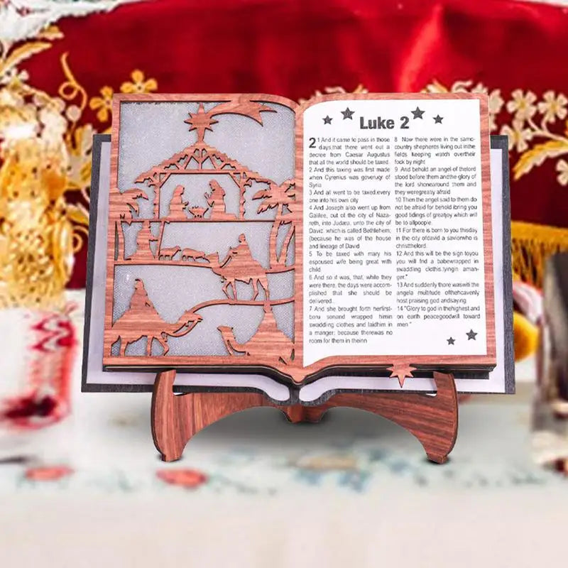 LED Bible Nativity Scene with Stand