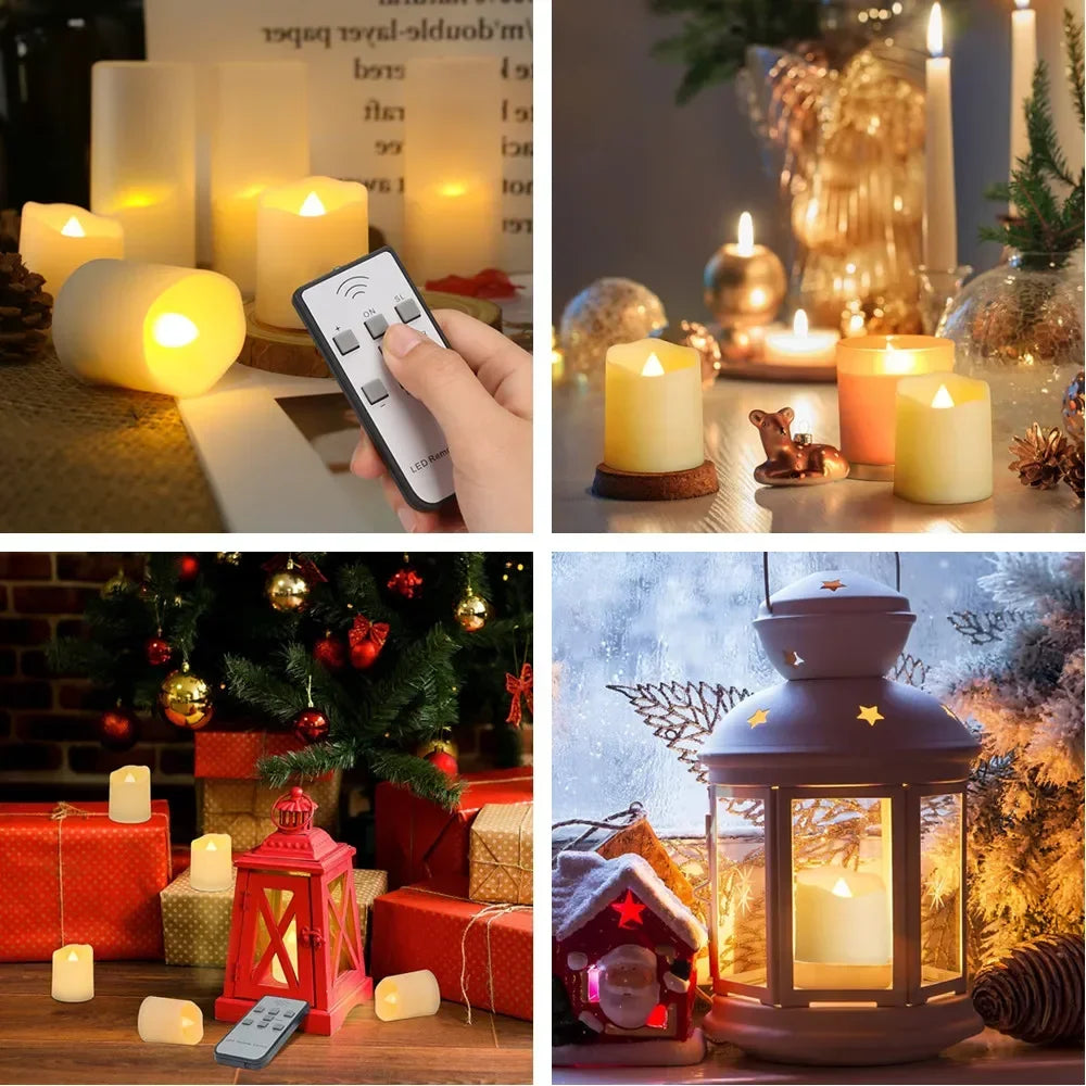 Flameless Remote Control Rechargeable Candles