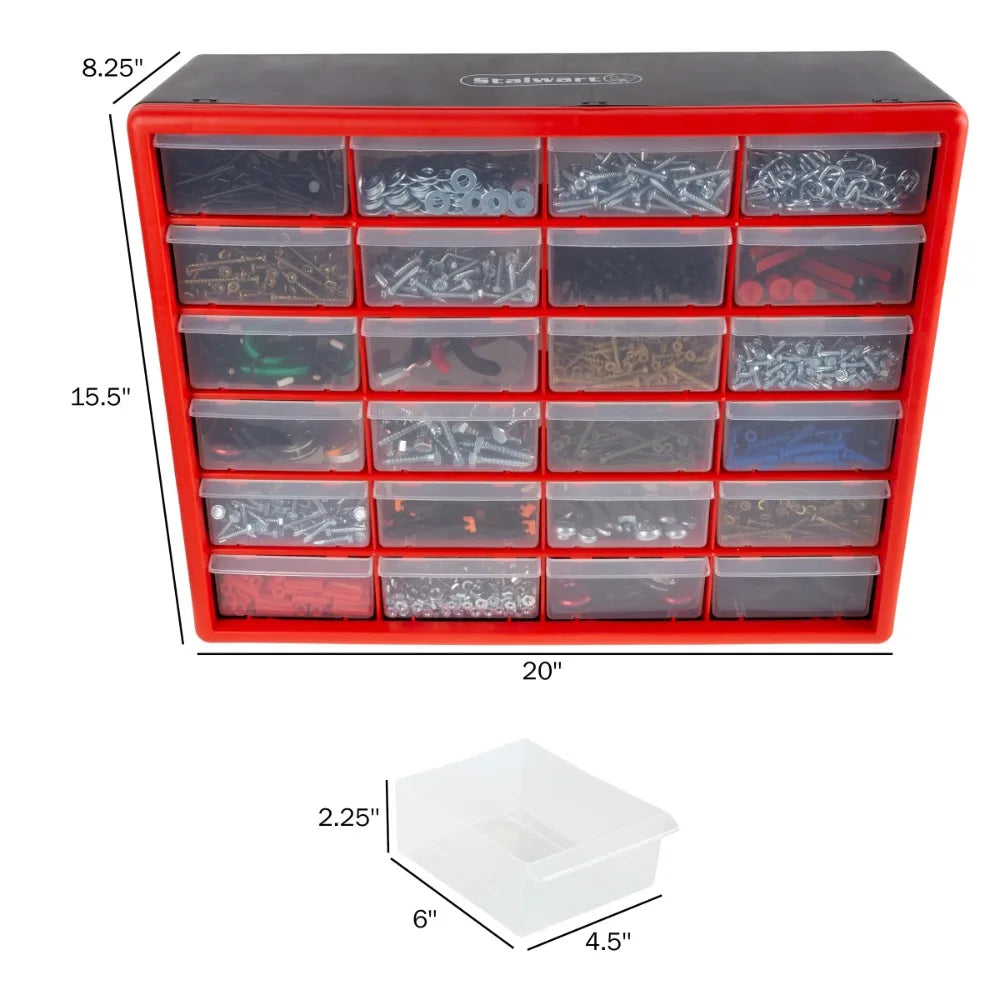 Plastic 24 Drawer Organizer