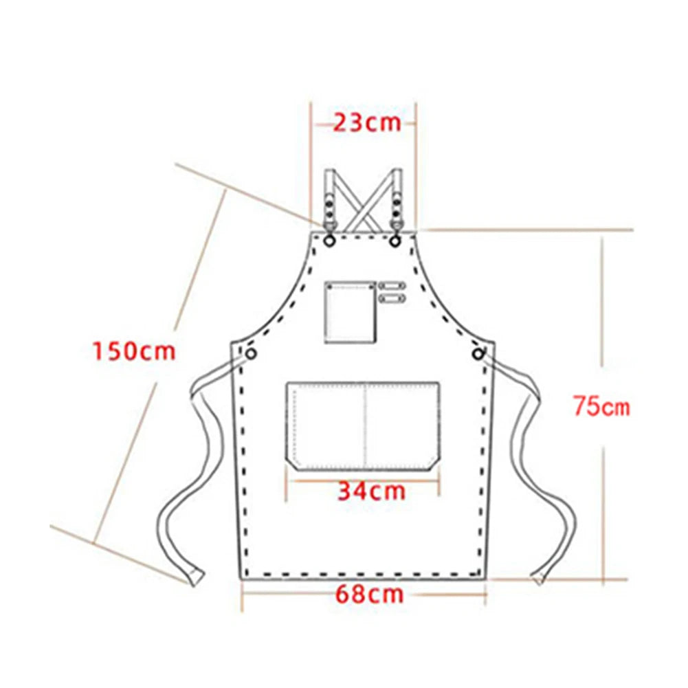 Oil-proof Canvass Apron with Pocket