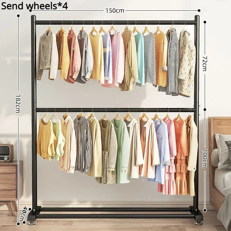 Adjustable Floor-Standing Clothes Hanger