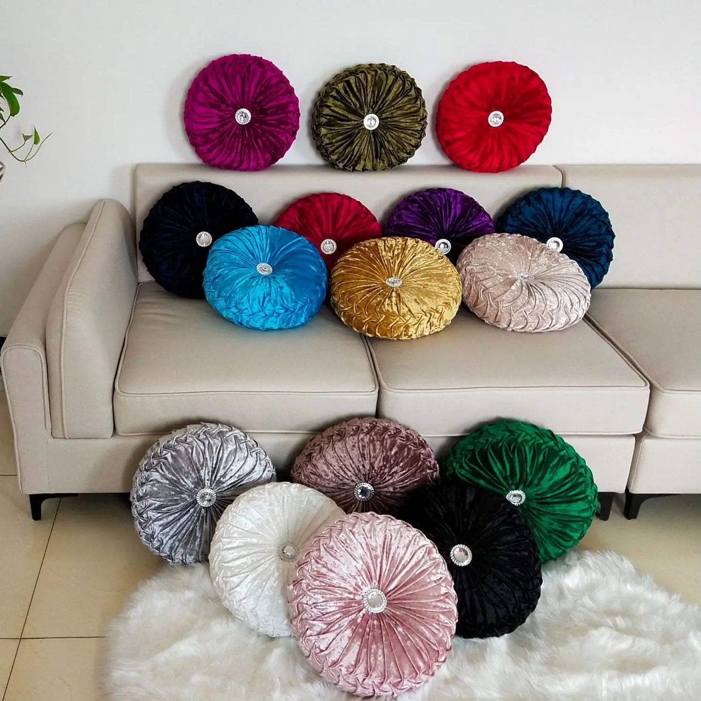 Plush Round Throw Pillow