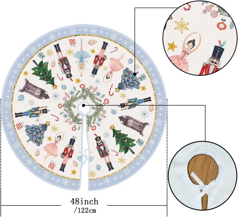 Nutcracker Christmas Tree Skirt, 48"