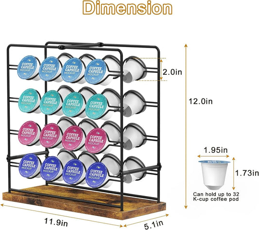 Modern Coffee Pod Holder, 32 Pods