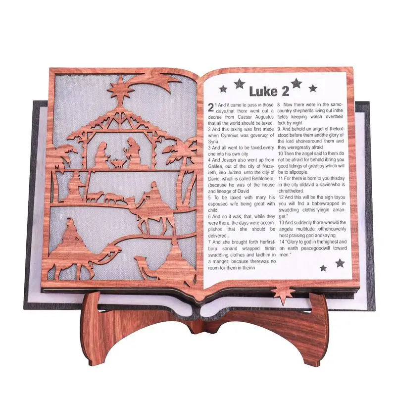 LED Bible Nativity Scene with Stand