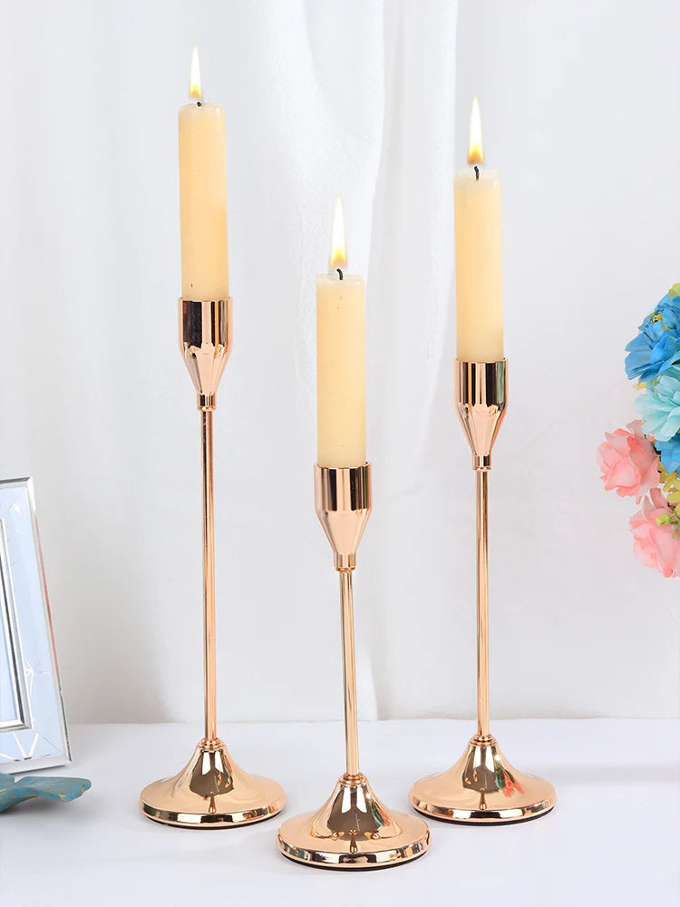 European style Metal Candle Holders, 3 Pcs