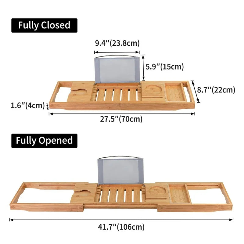 Bamboo Bathtub Caddy