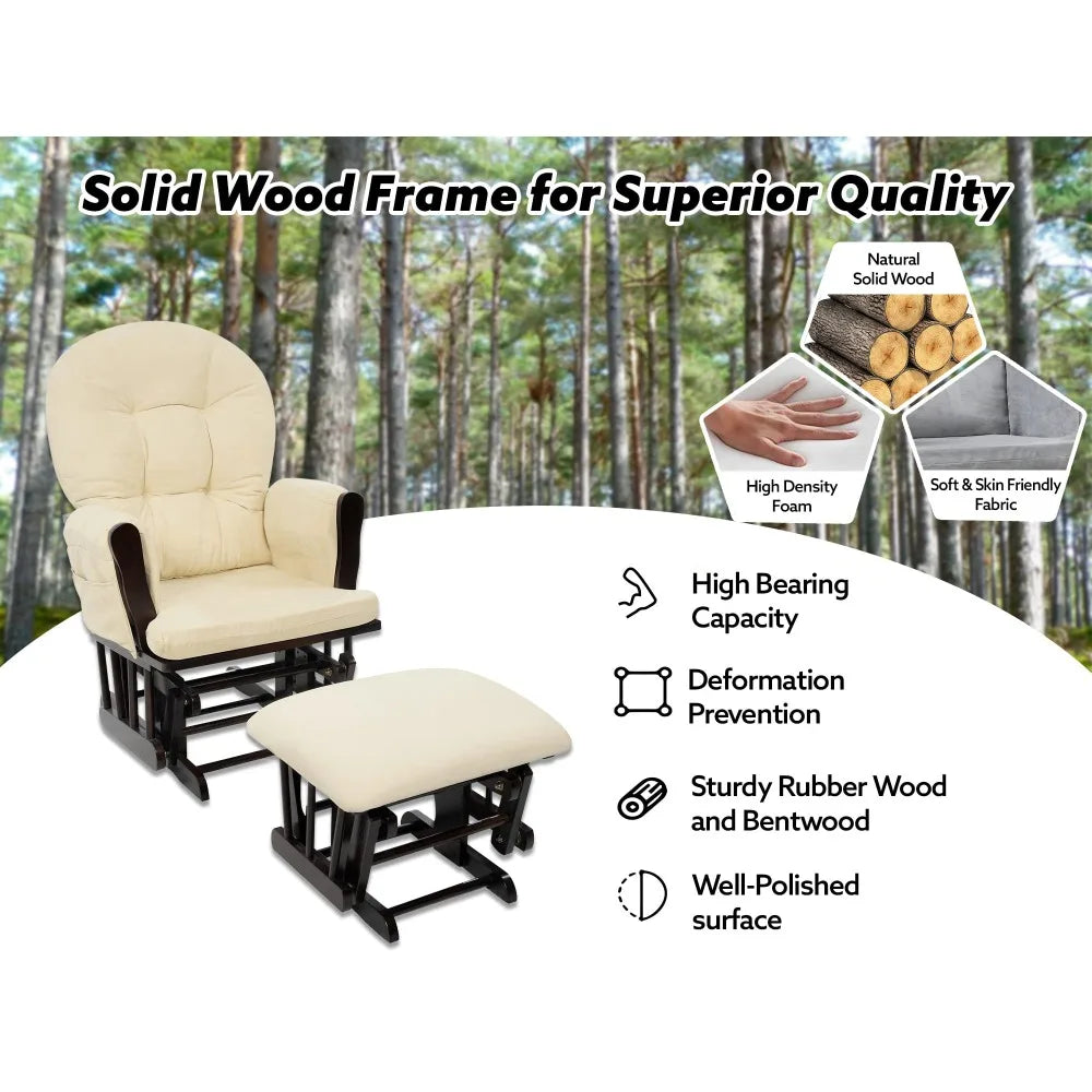 Reclining Glider Chair & Ottoman Set