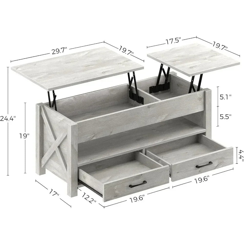 Living Room Wooden Lift-top Coffee Table