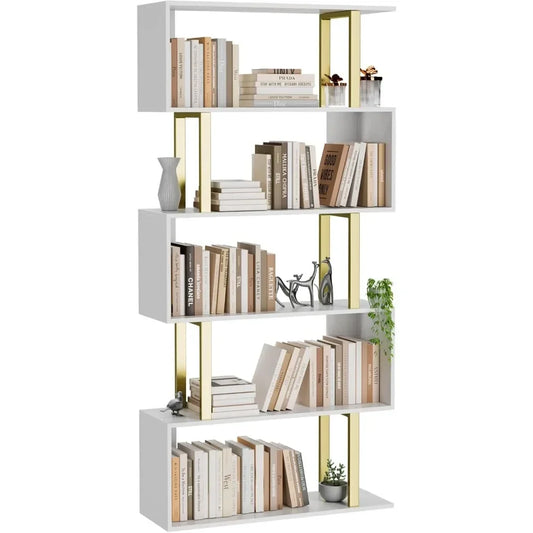 5 Tier Geometric Bookcase