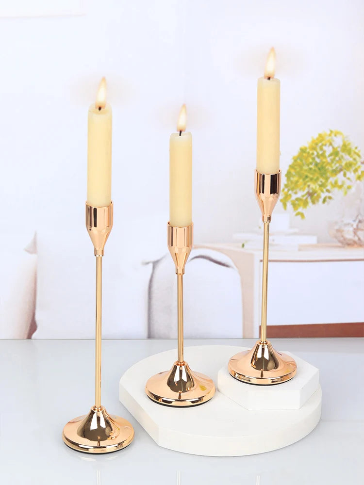 European style Metal Candle Holders, 3 Pcs