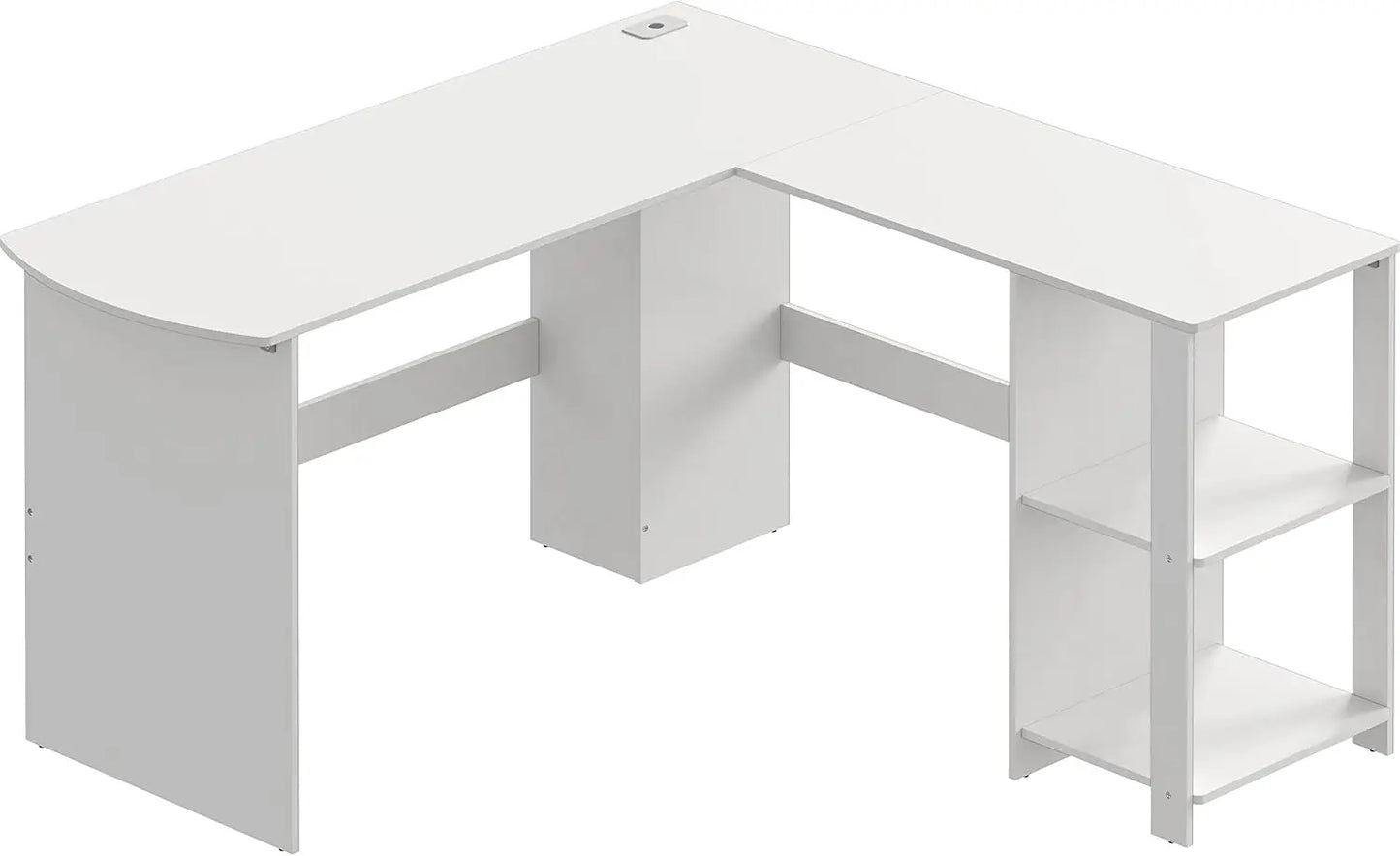 L-Shaped Corner Desk, White