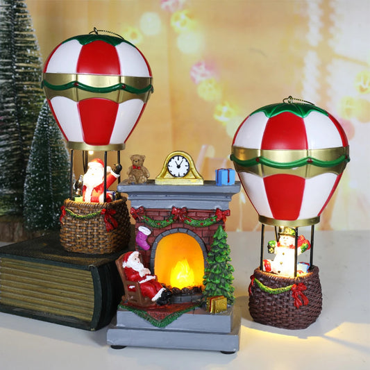 LED Snowman Hot Air Balloon Ornaments