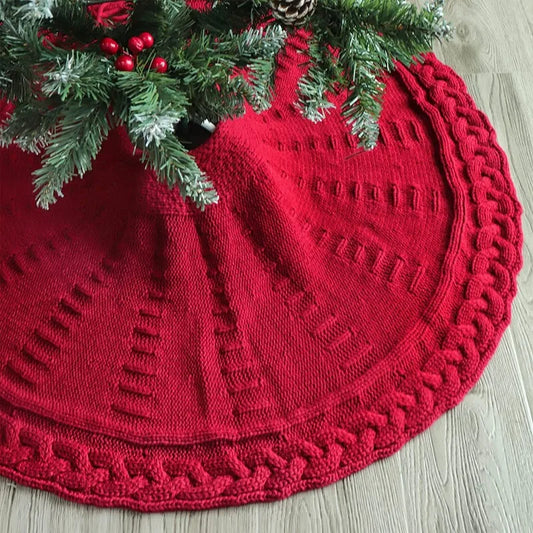 Festive Knitted Tree Skirt