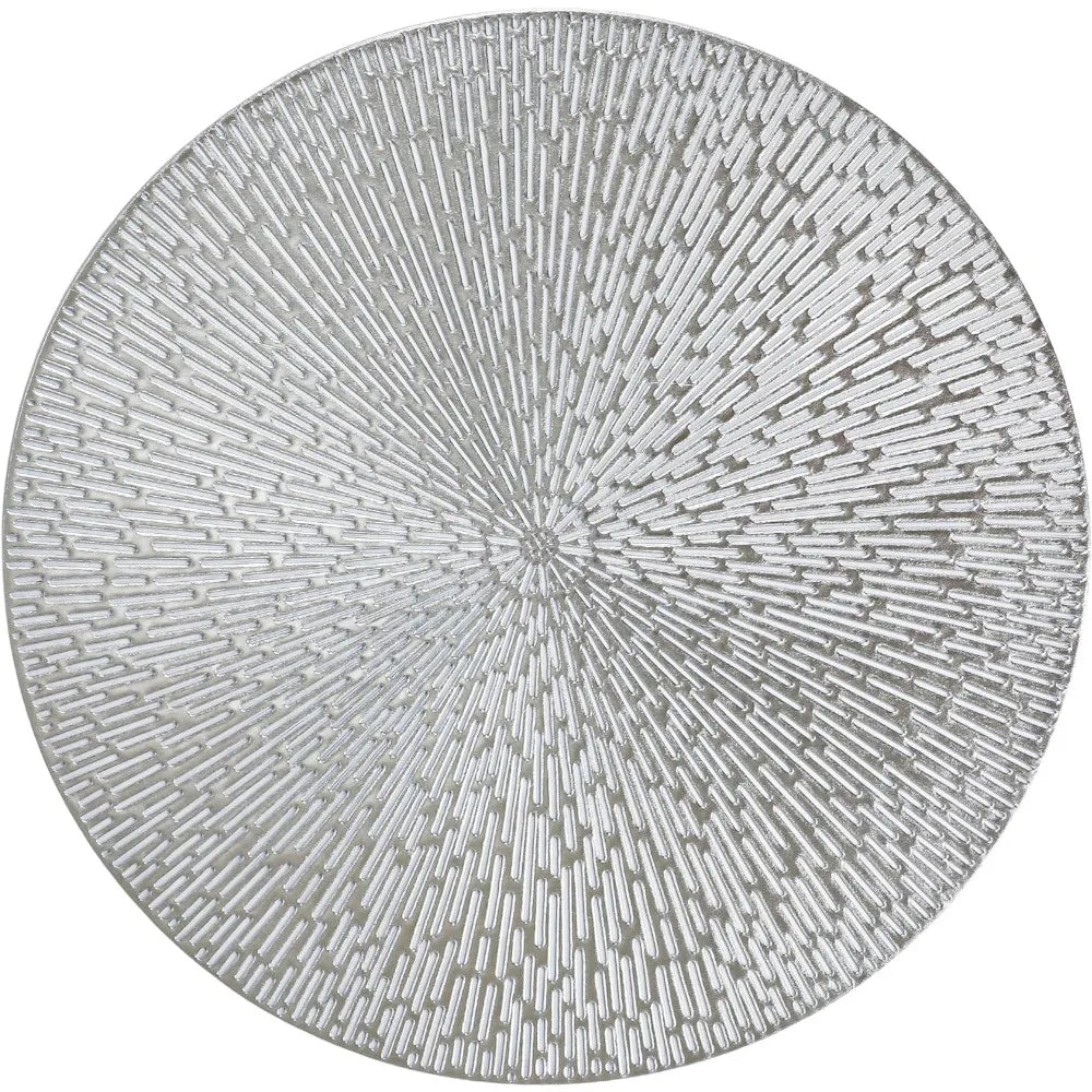 Silver Round Placemats Set,15''