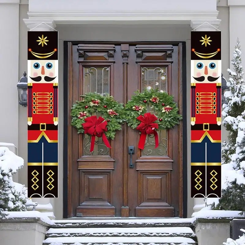 Nutcracker Front Door Holiday Banner