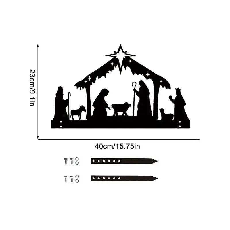 Outdoor Nativity Scene Silhouette