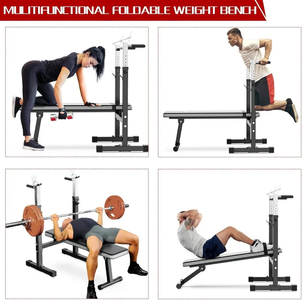 Adjustable Weight Bench with Squat Rack