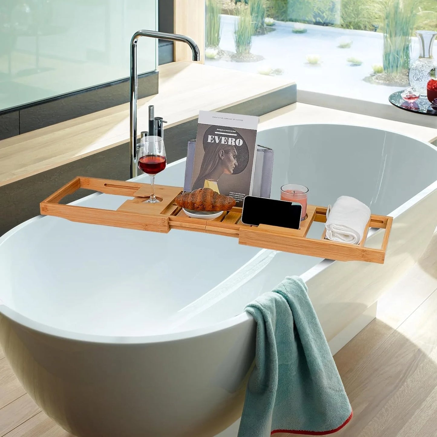 Bamboo Bathtub Caddy