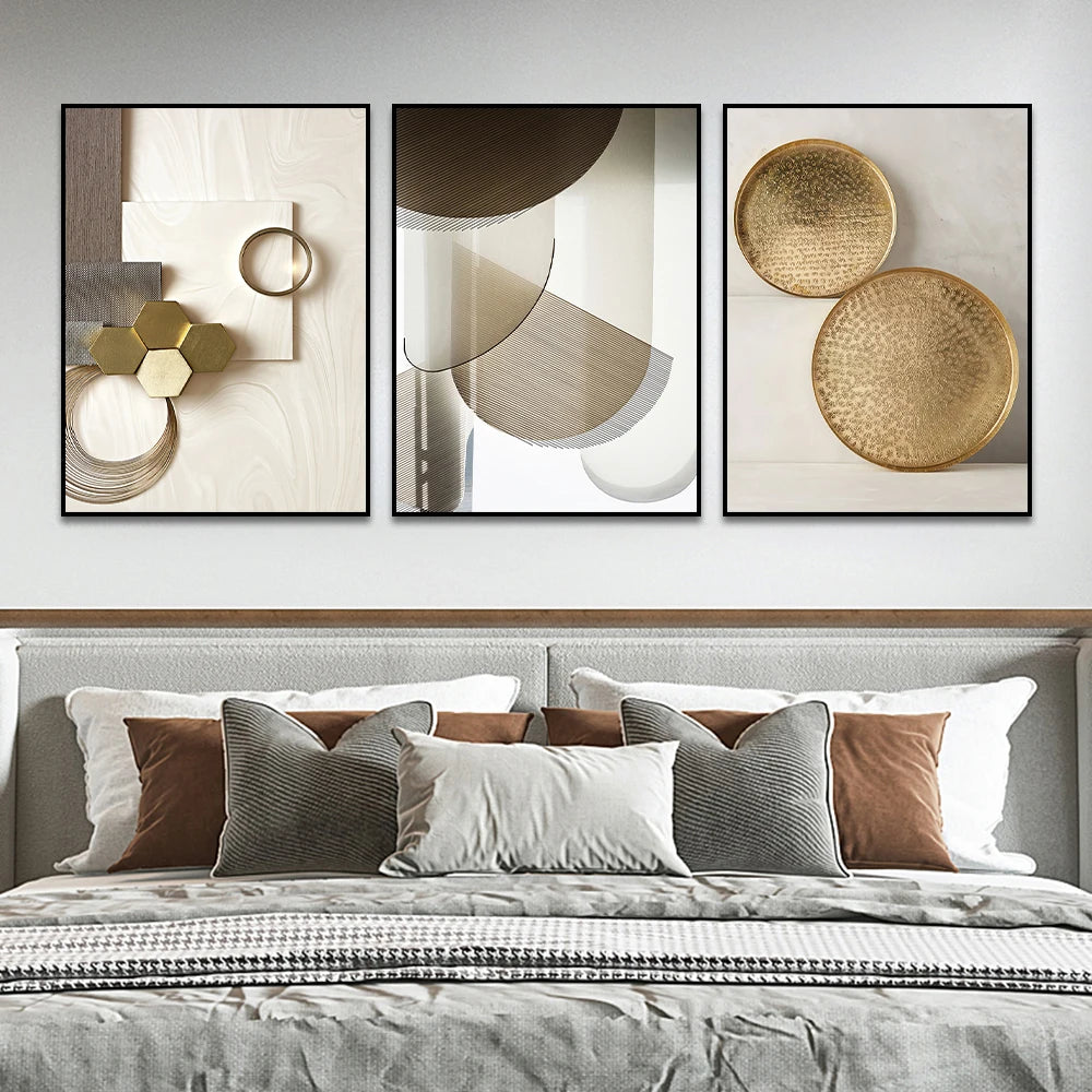 Modern Abstract Geometric Wall Art,  3PCS F