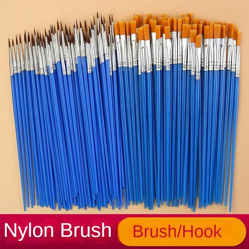 Nylon Hair Paint Brush Set, 10/20/50 pcs