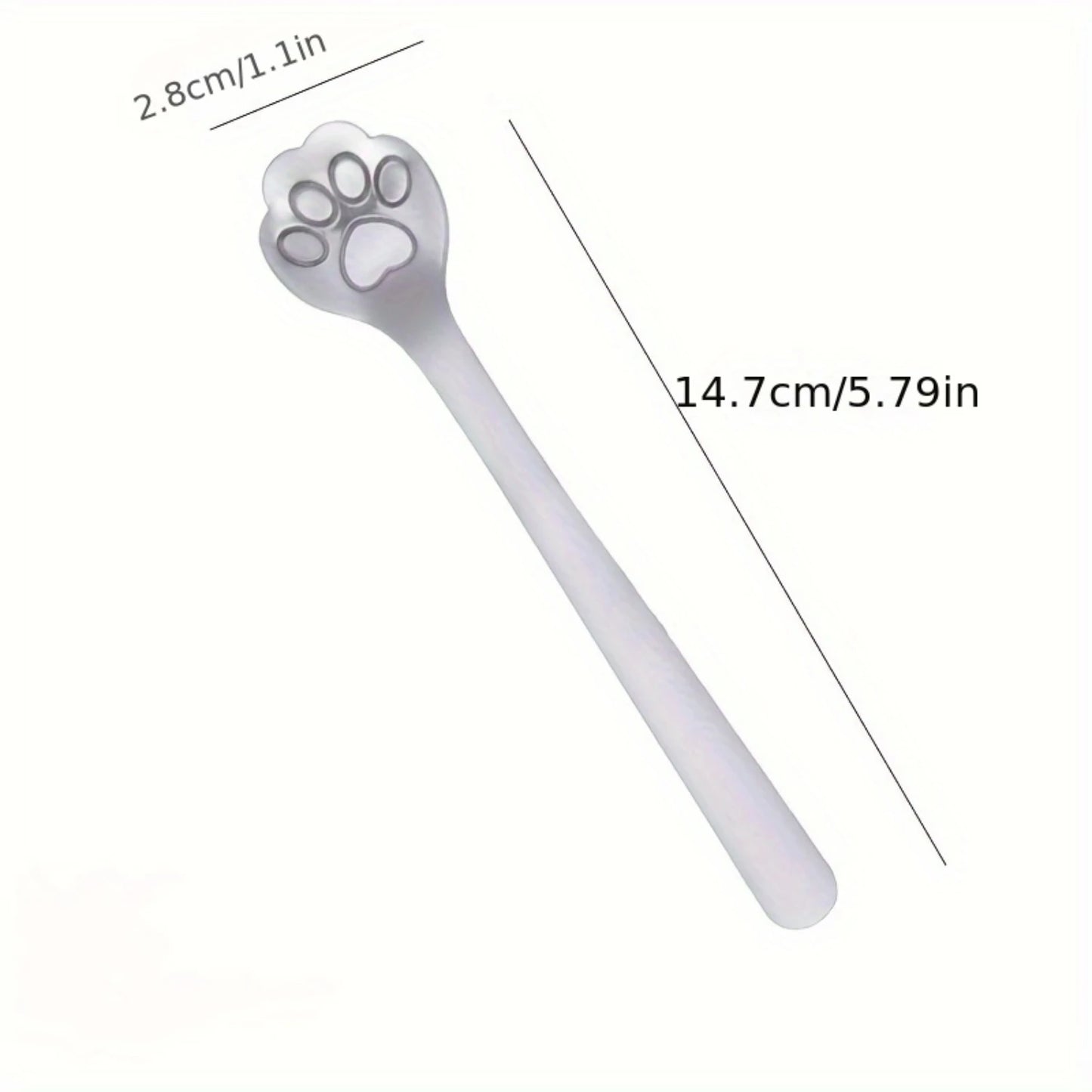 Stainless Steel Paw Design Spoons, 2 Pcs