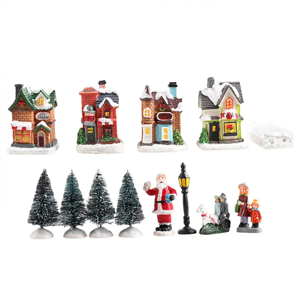 Mini Christmas Town, LED 12 Pcs