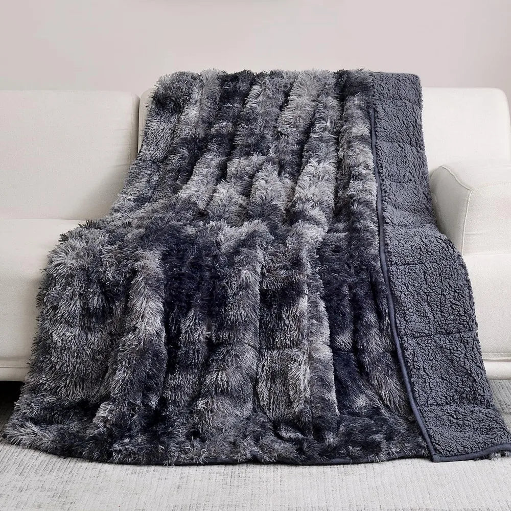 Super Soft Faux Fur Weighted Blanket