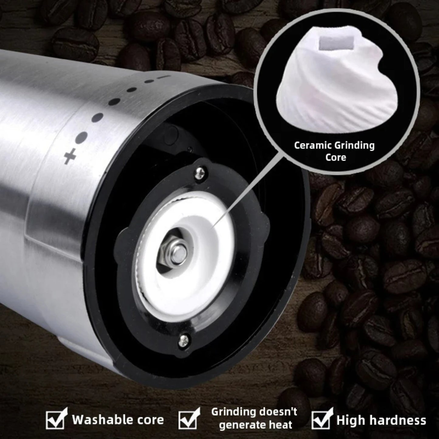 Stainless Steel USB Coffee Grinder