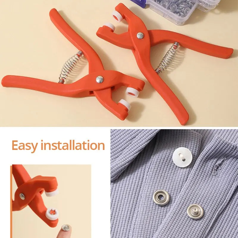 Snap Button Kit With Hand Pressure Plier, 50pcs Snaps