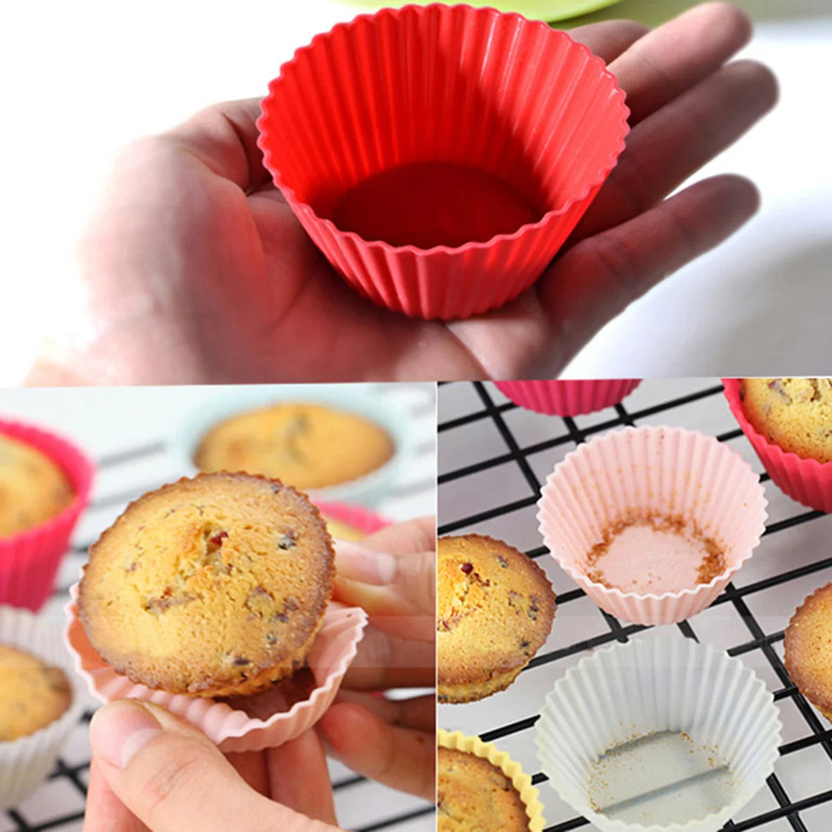 Silicone Baking Cups, 12 Pcs