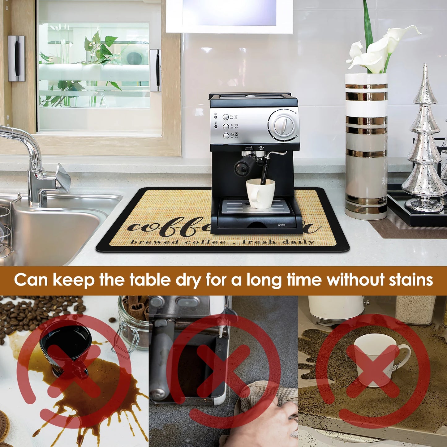 Coffee Maker Absorbent Mat