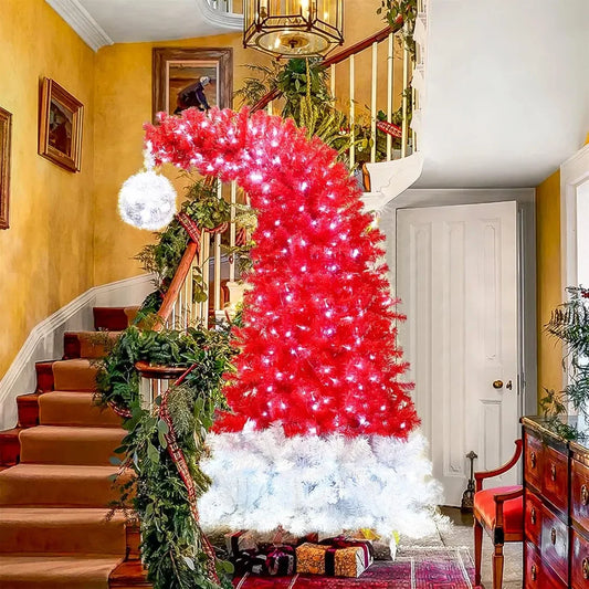 6FT Bendable Santa Hat Christmas Tree, LED