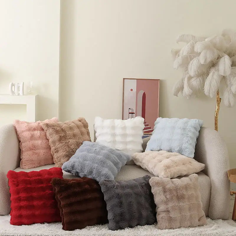 Faux fur pillow