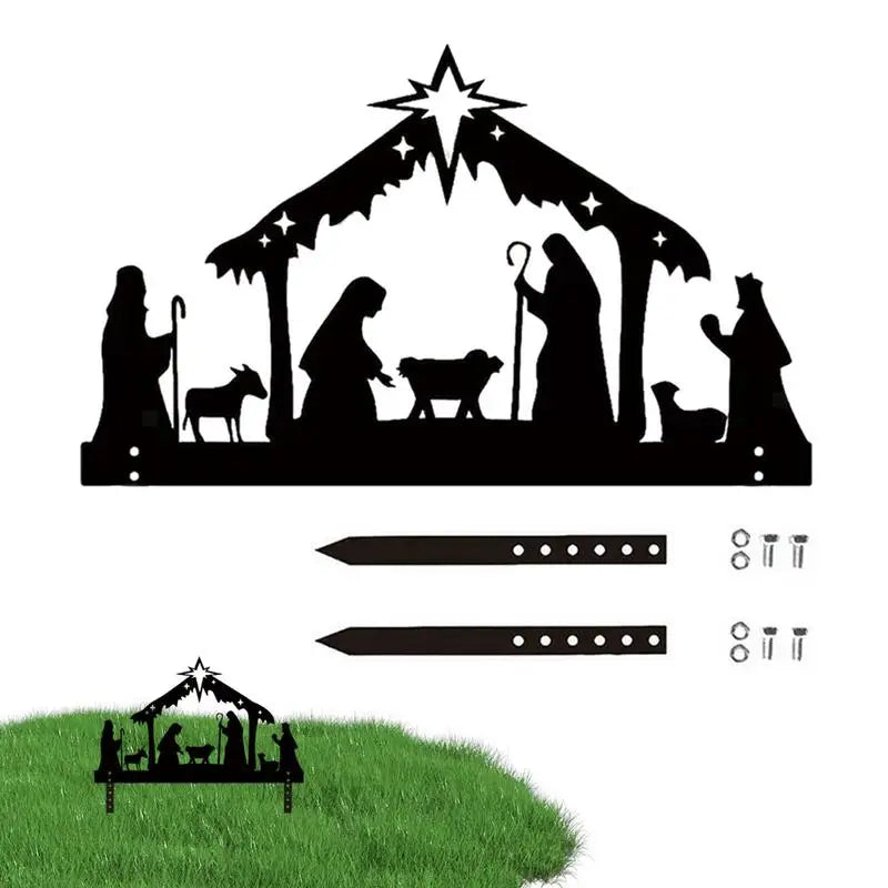 Outdoor Nativity Scene Silhouette