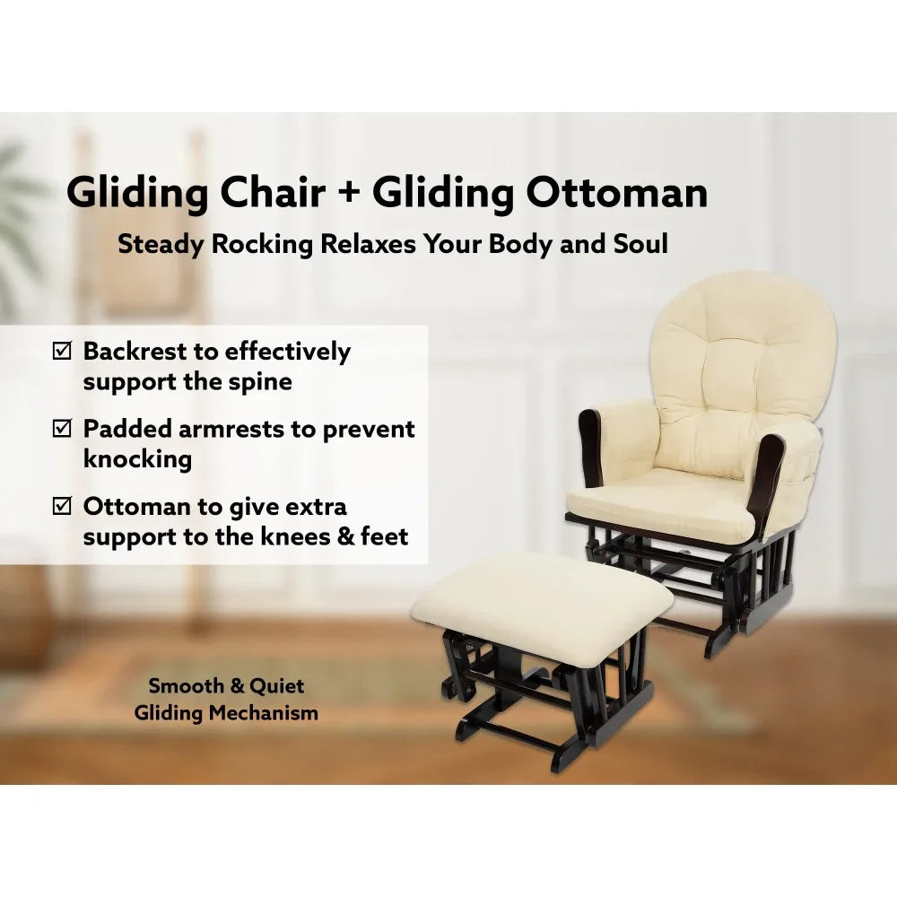 Reclining Glider Chair & Ottoman Set