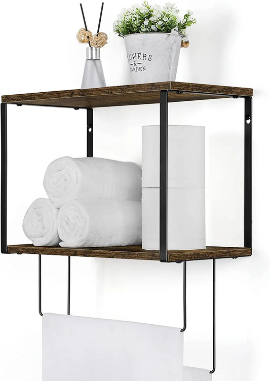 Bathroom Shelf with Towel Bar