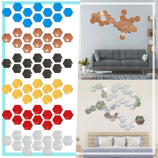 Hexagon Mirror Stickers