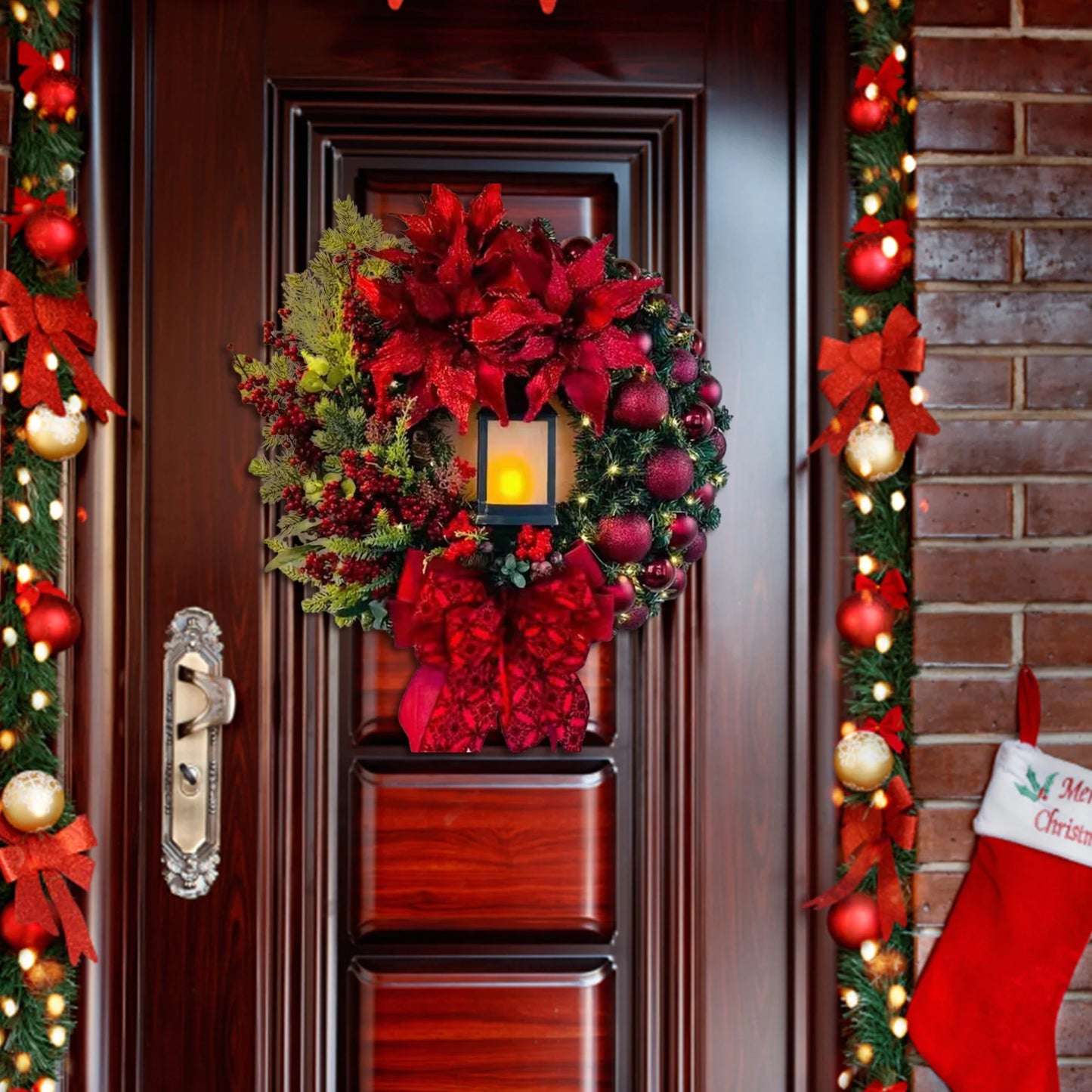 Christmas Wreath with LED Lamp