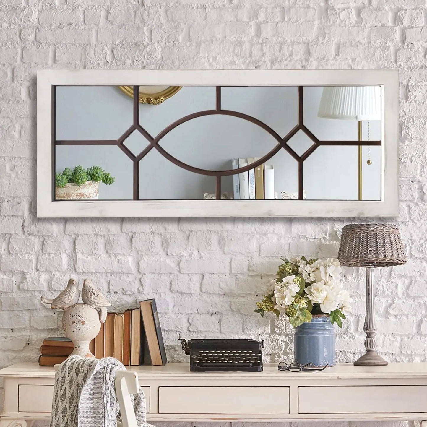 Large Decorative Mirror, 43.3" x 17.7"