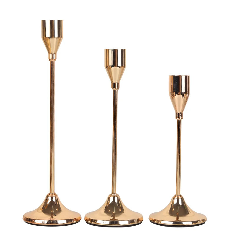 European style Metal Candle Holders, 3 Pcs