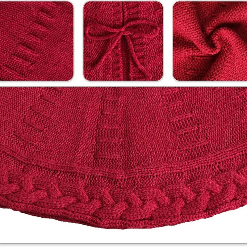 Festive Knitted Tree Skirt