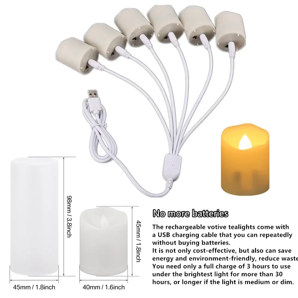 Flameless Remote Control Rechargeable Candles