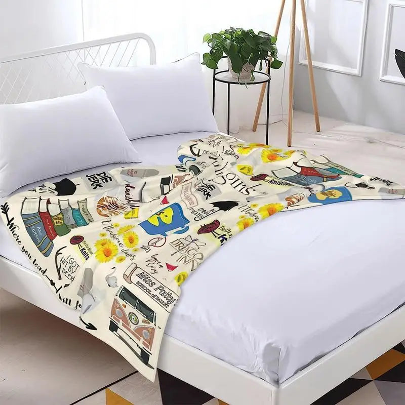 Novelty Printed Throw Blanket