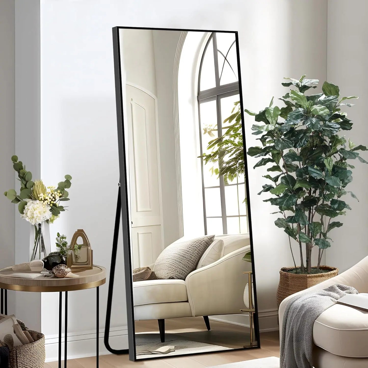 Full Length Mirror with Stand, 64"x24"